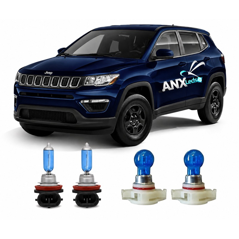 Kit Super Branca Jeep Compass Luz Diurna E Milha H11 + H16 ( PSX24W)