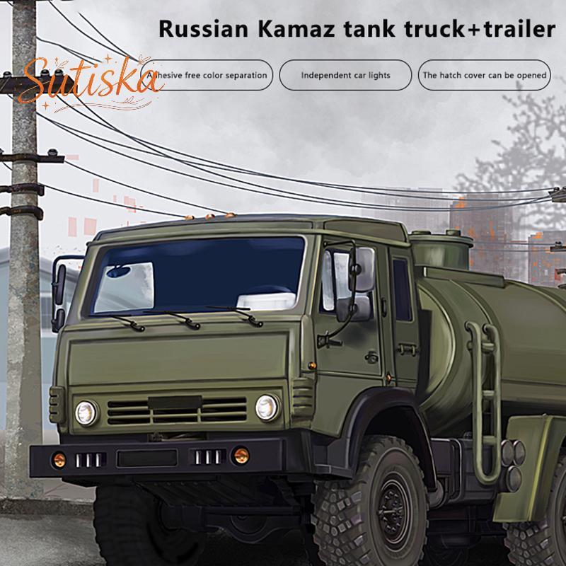 sutiska 1/72 Rússia KAMAZ-5350 Tru Assembly Puzzle Modelo Roet Simulado Artilharia Meninos Brinquedo BR