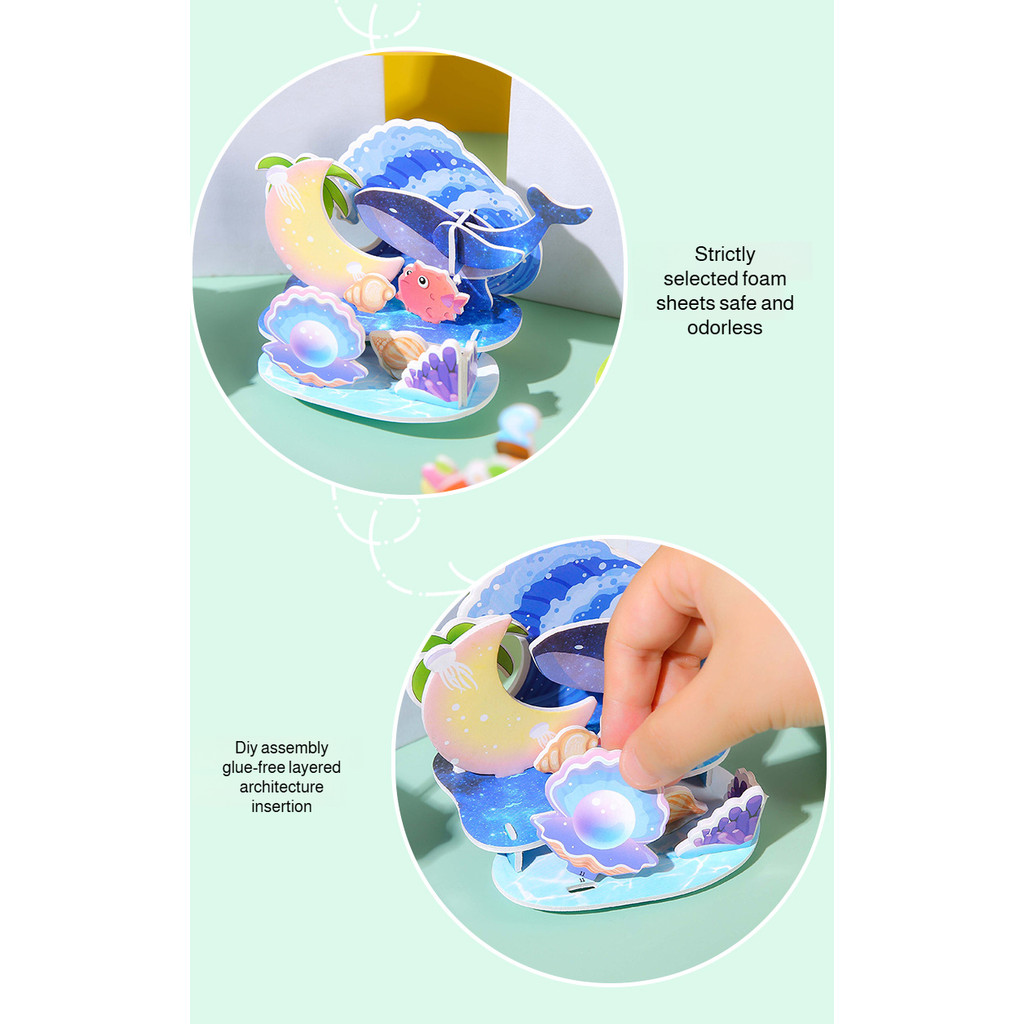 Assembled Card Small Size Early Learning Toys Assembled Suit Repeat Assembly Artistic Creativity