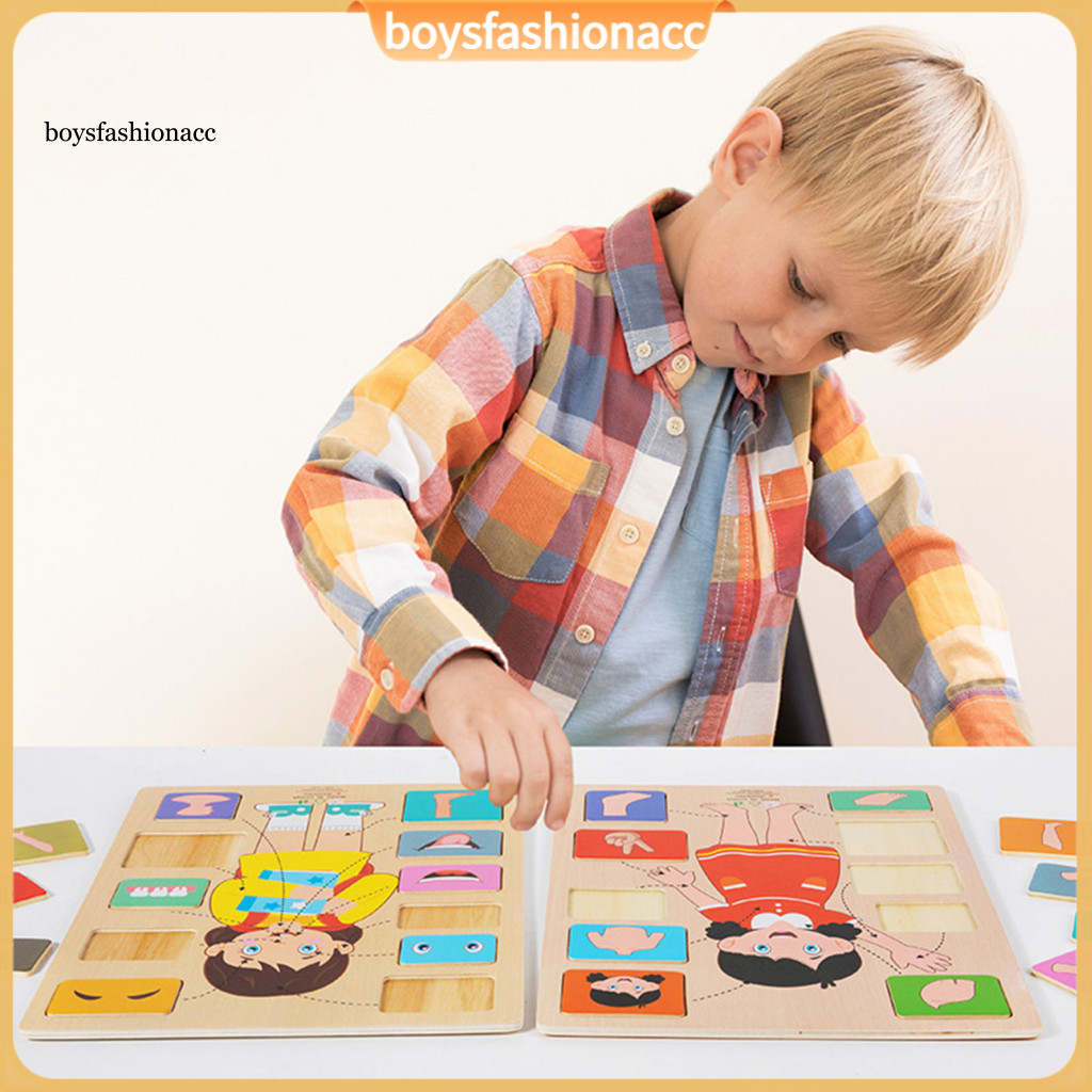 Educational Body Puzzle for Kids Toddlers – Wooden Anatomy Board Game Stem Toy Parts Matching Learning Tool Perfect fo