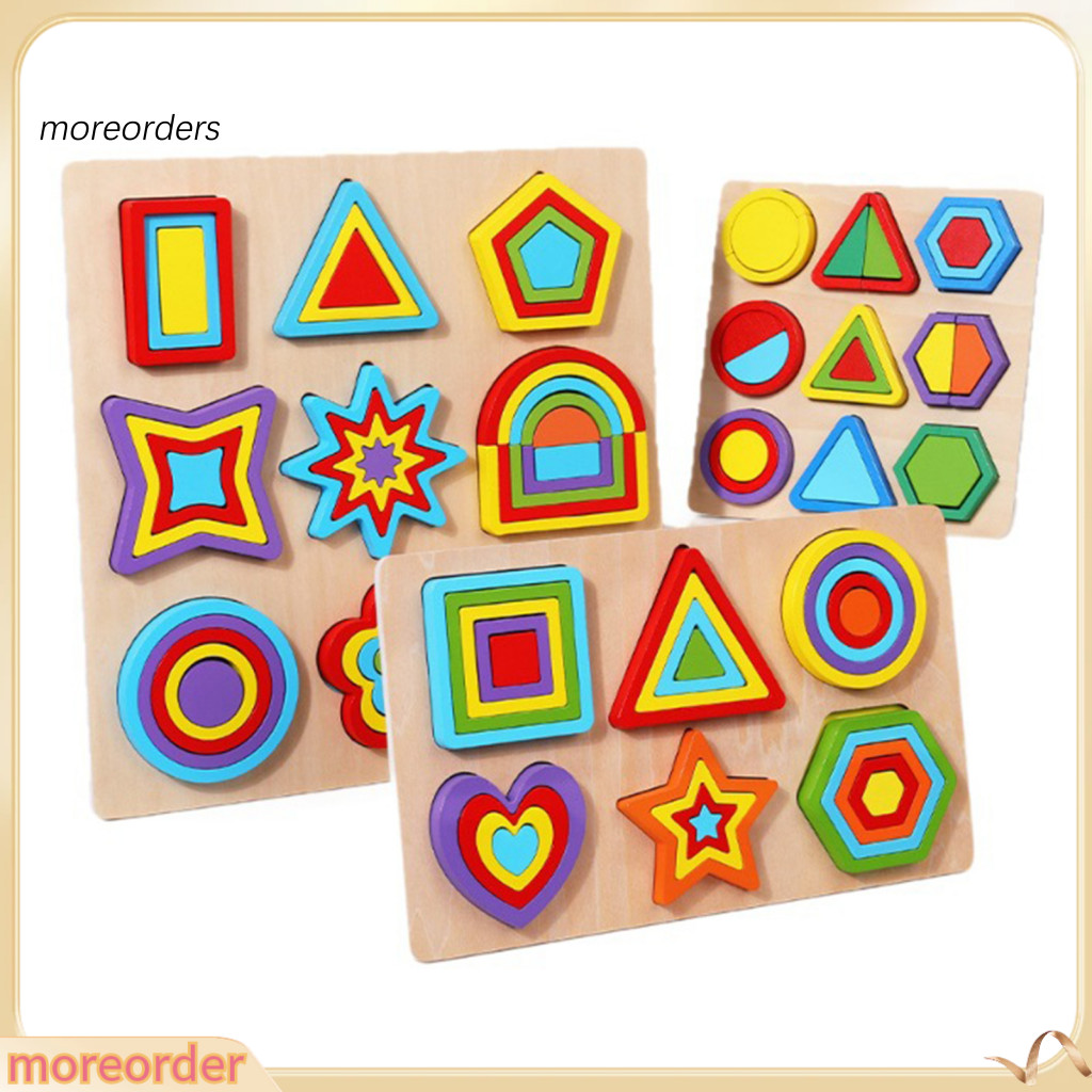 Wooden Geometry Puzzle Board Game for Toddlers Colorful Shape Matching Educational Toy for Preschool Boys Girls Early Le