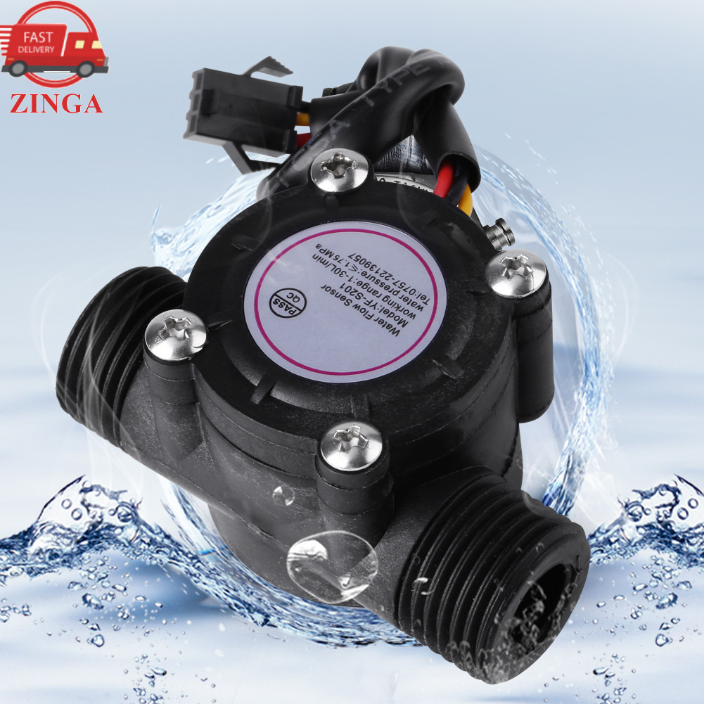 Sensor de água zinga-br de alta precisão DN15 G1/2 Hall Rate para medir a temperatura em aquecedores 1-30Lmin