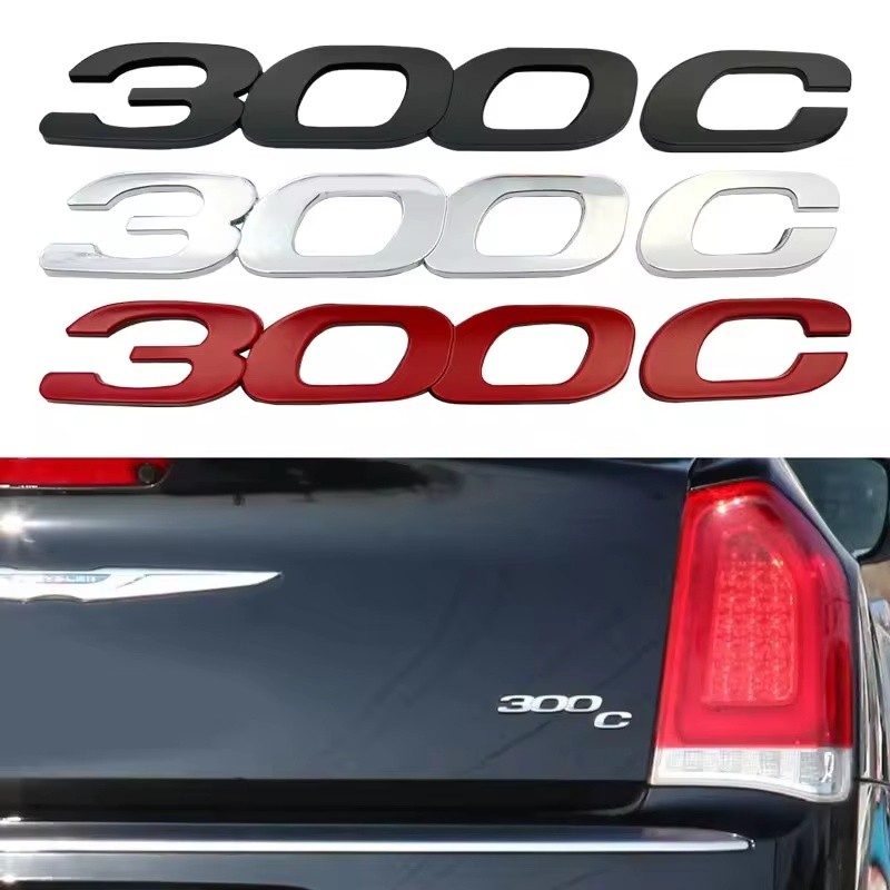 3D Metal Car Design 300C Logo Suitable for Chrysler 300C Car Tail Car Trunk Sticker Car Accessories