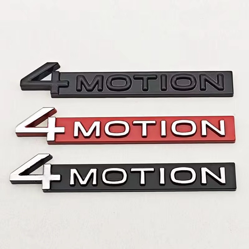 3D Metal Car Styling 4MOTION Logo Sticker Body Badge Tail Decals For VW Tiguan Touareg Golf Passat R32 Atlas Arteon Acce