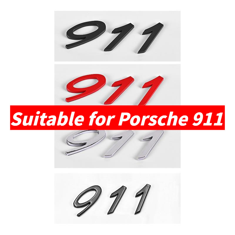 Adequado para Porsche Porsche Car Logo Rotulagem Sub Logo Tail Logo 911 Novo modelo antigo dedicado GT3/911Carrera Logot