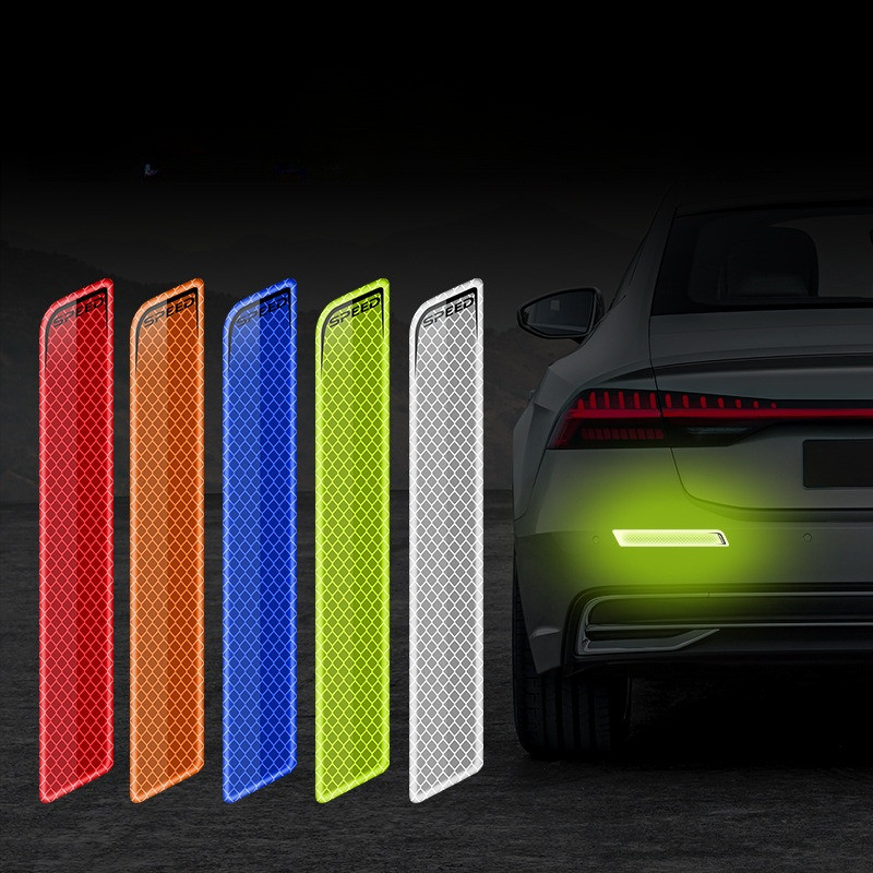 【Proteção Automotiva】Adesivo Refletivo Car tail anticollision reflective stickers / Carro/Traseiro/Segurança