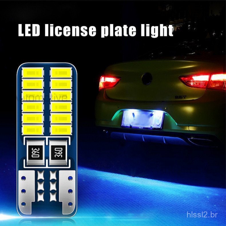 2PCS Lâmpadas LED T10 W5W 168 194 6000K Brancas para Sinalização, Luz de Leitura, Luz de Placa de Licença, Luzes Interna