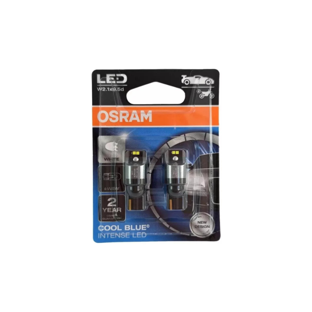 Par Lâmpada Led Pingo Osram Esmagada W5w T10 6000k 2pc 12v