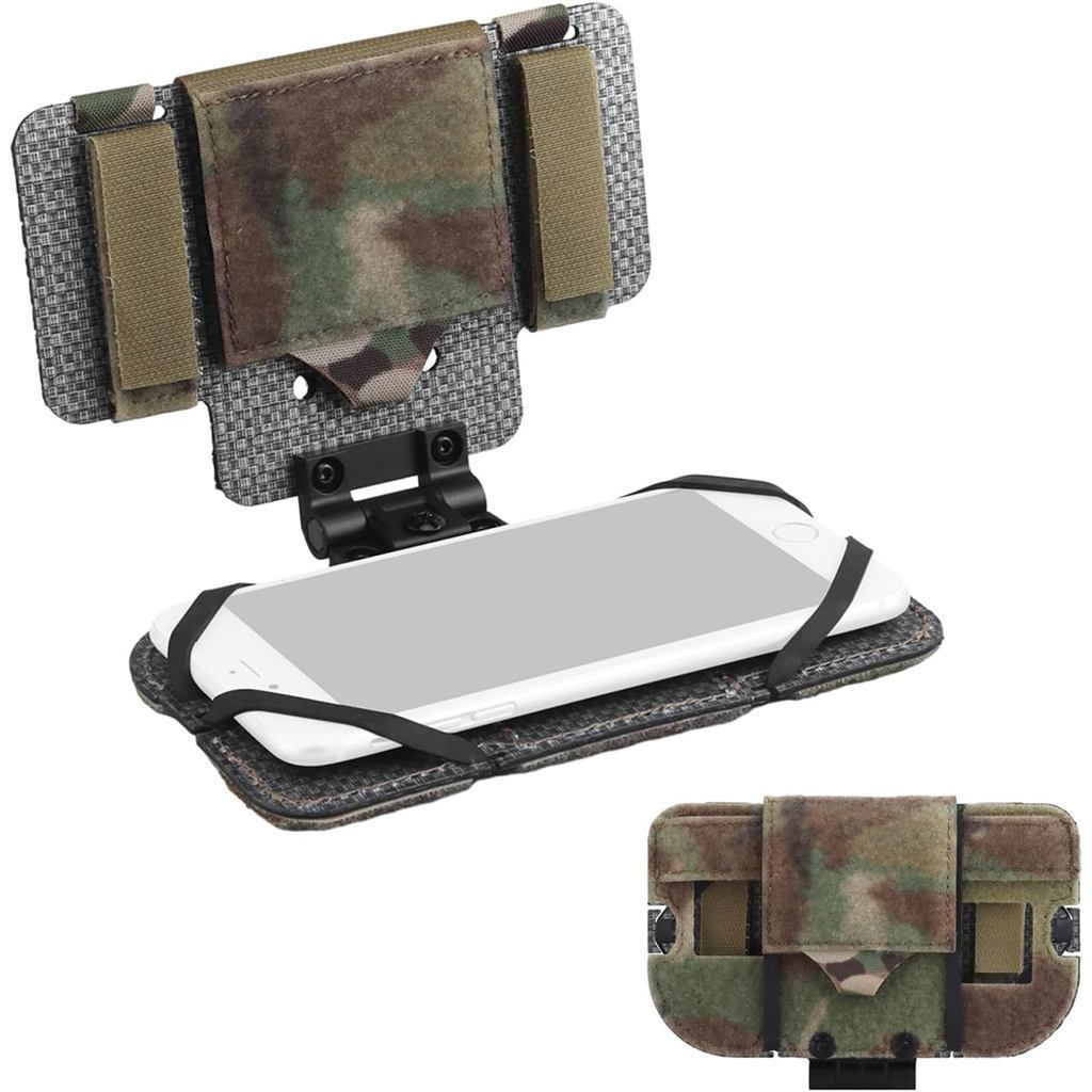 Zhongren Tactical Plate Carrier MOLLE Vest Phone Holder Universal Celular Chest Mount Bolsa Ajustável Dobrável Navegação