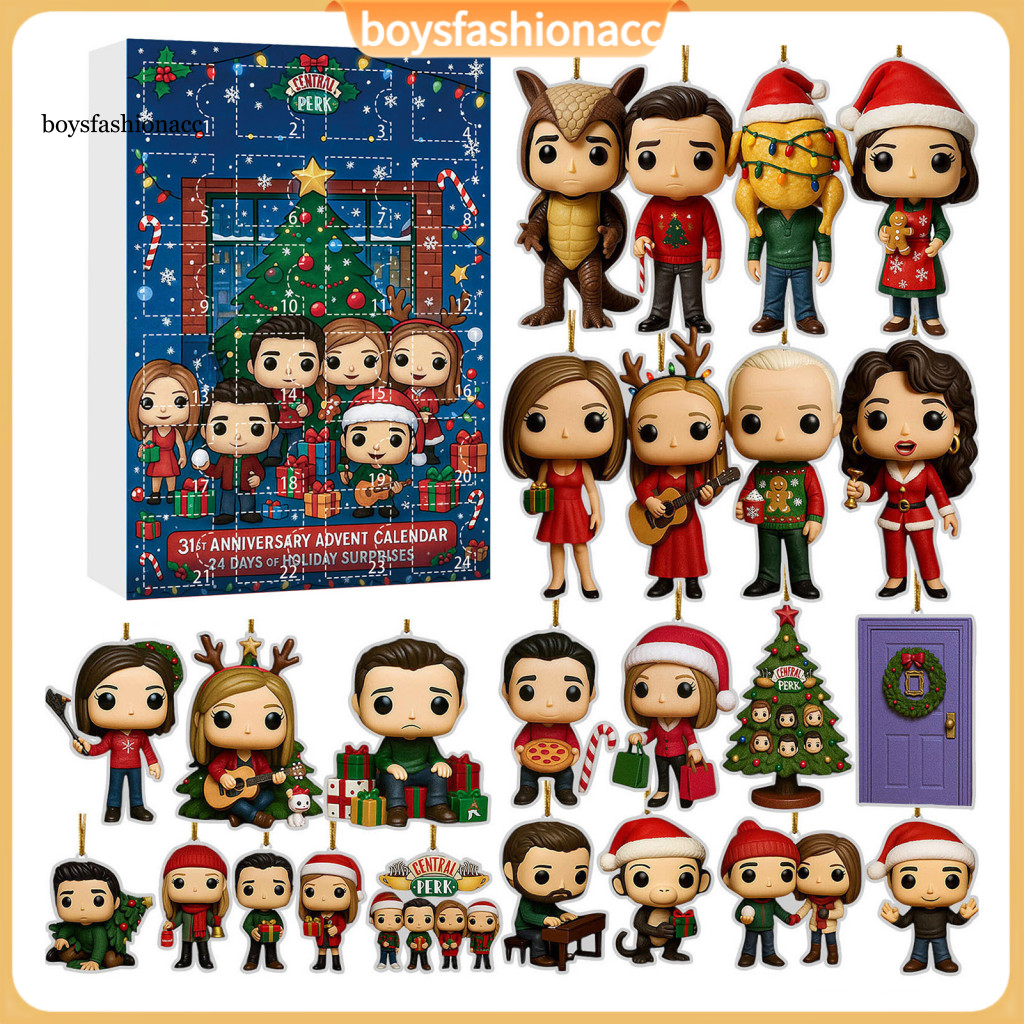 Christmas Toys Advent Calendar 24-day Countdown Box – Multifunctional Holiday Decoration for Kids’ Rooms Cars and Ho