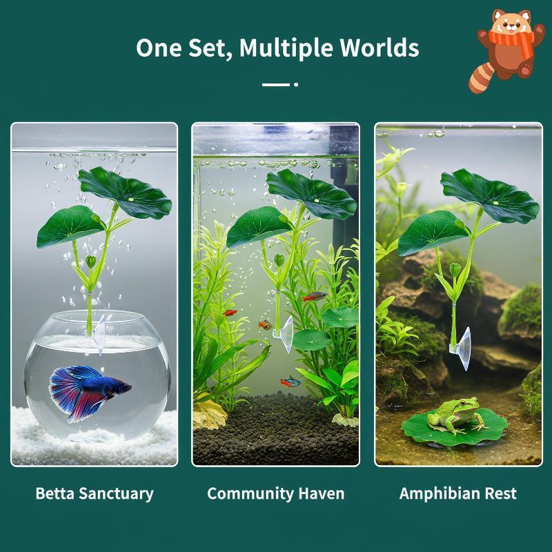 [AP] Betta Fish Rest Leaf Simulado Não-Tóxico Plástico Folha De Lótus Ornamento De Aquário Para Escondendo Descanso Deco