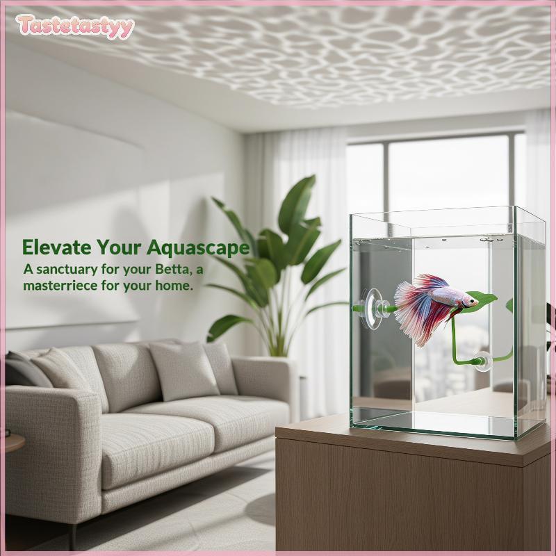 Tastetastyy Betta Rest Leaf 5 PCS Folha De Lótus Simulada De Plástico À Prova D'água Para Peixes De Aquário Pequenos Esc