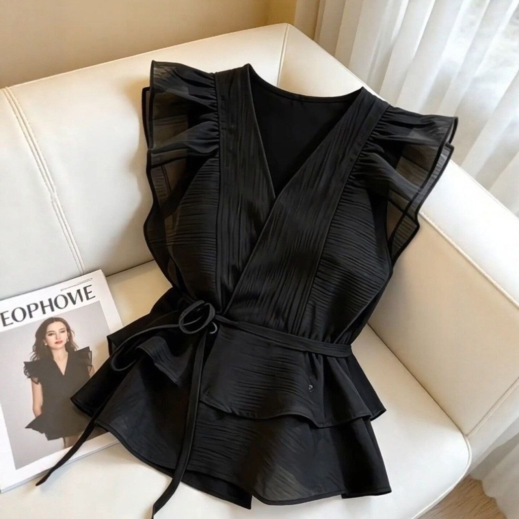 Camisa Lotus Leaf 2026 Top elegante elegante jif0629