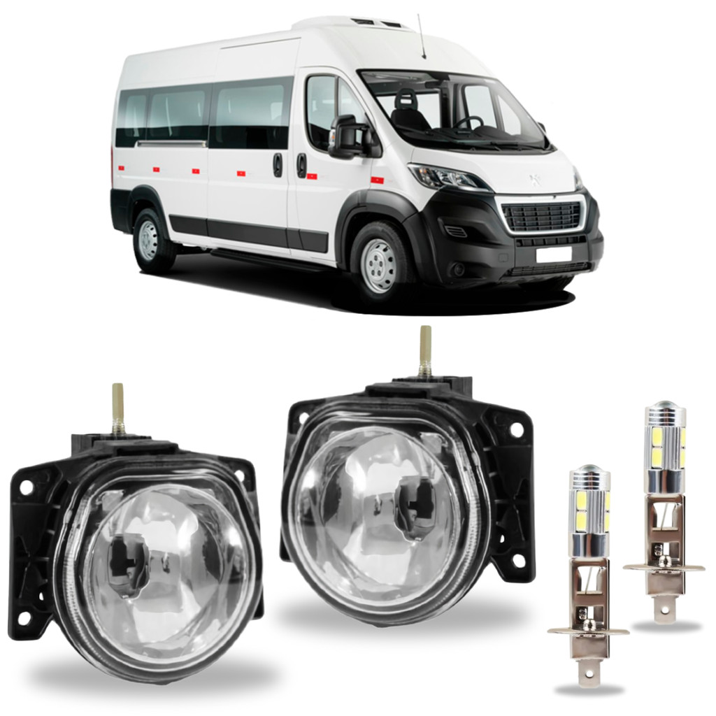 PAR DE MILHA PEUGEOT BOXER 2005 06 ATE 2016 E LED BULBS 6K