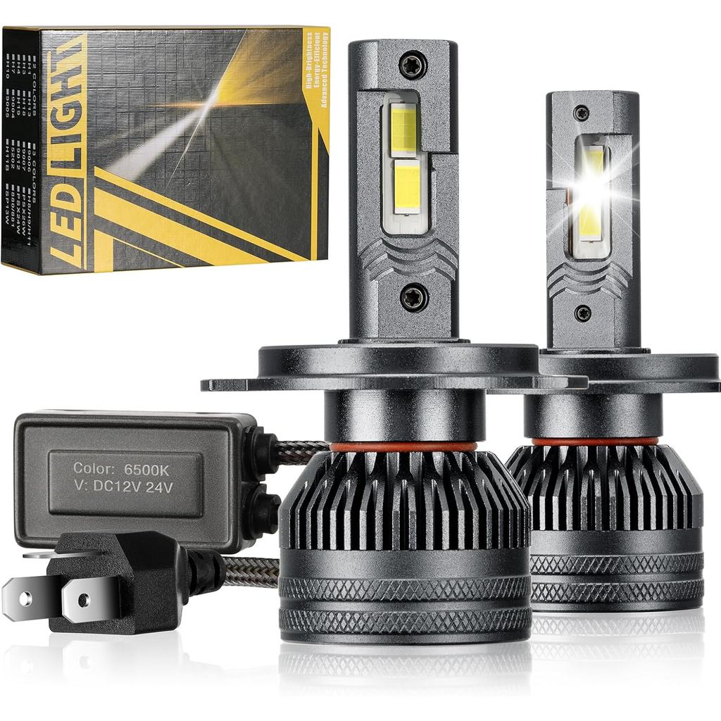 H4/9003 Fog light Bulbs - 13,000LM Super Bright 6500K Cool White, 800% Brighter Than Halogen, 1:1 Size H4/9003/HB2 Fog L