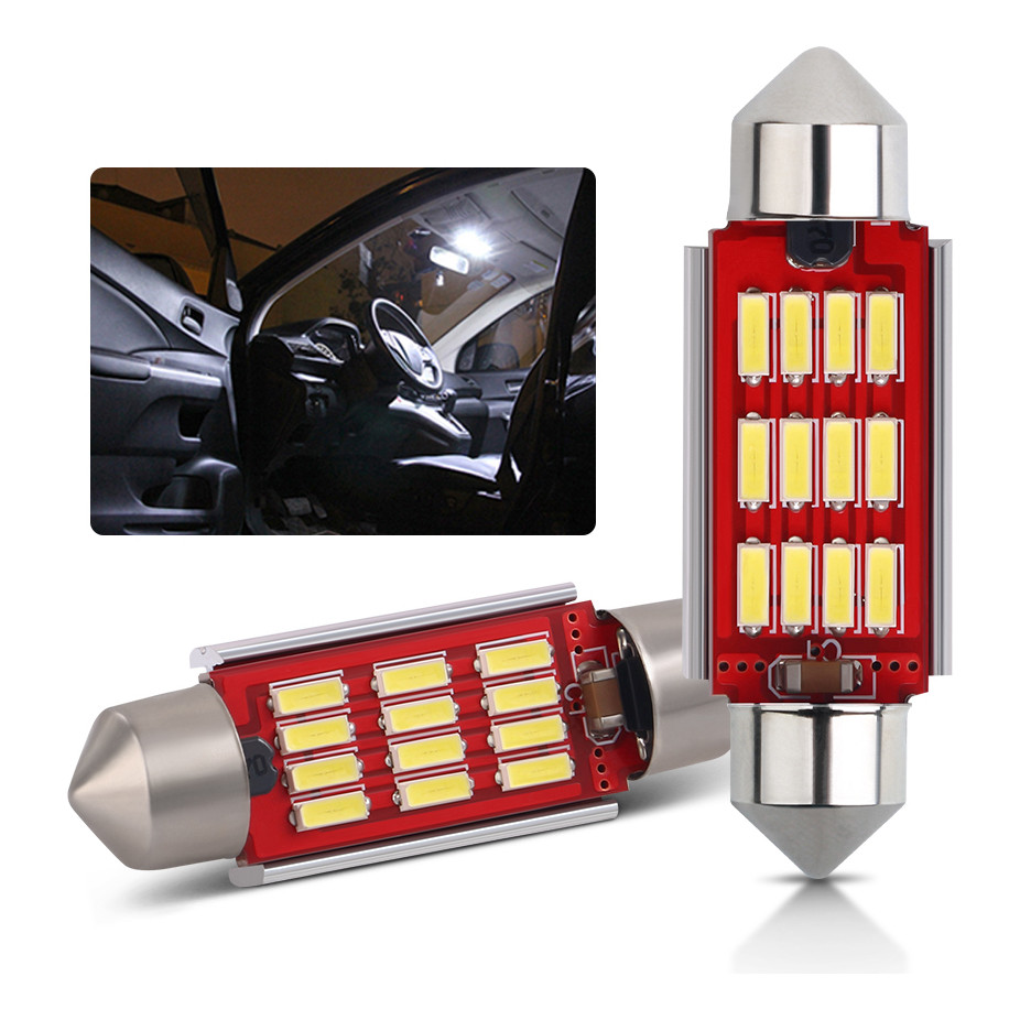 Par Lâmpada Led Torpedo Com Canbus 6000k Automotivo