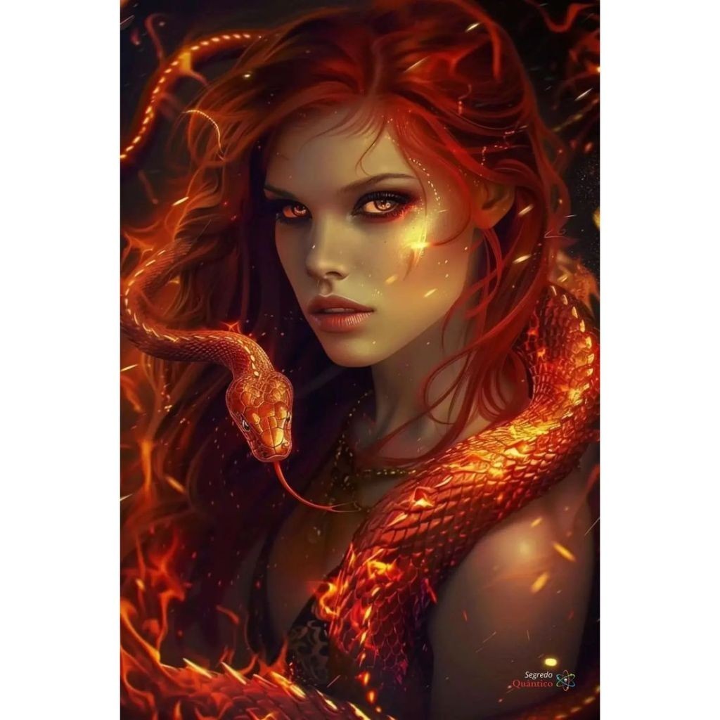 QUADRO DECORATIVO PLACA MDF-LILITH COM A COBRA