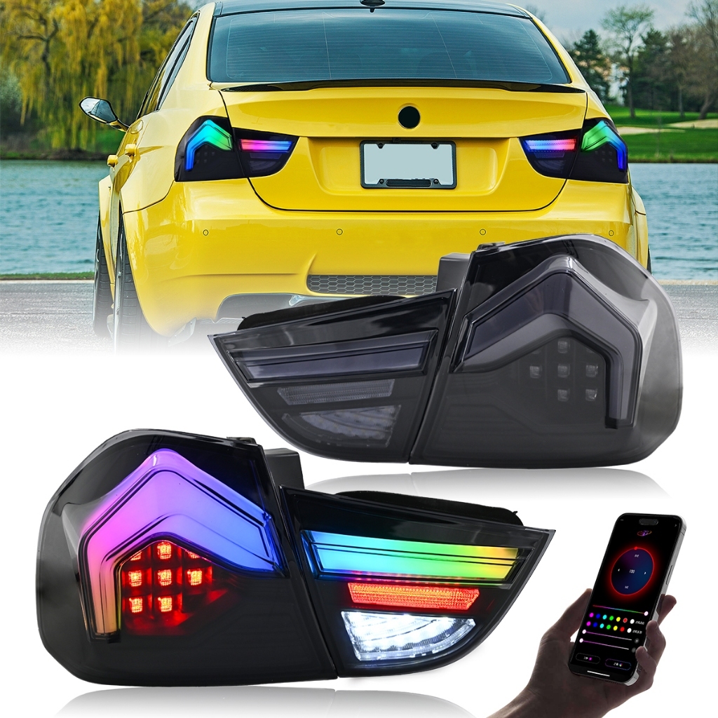 [Modified Car Club] Adequado para BMW 3 Series E90 taillights，2009-2012 LED rear lights RBG versão