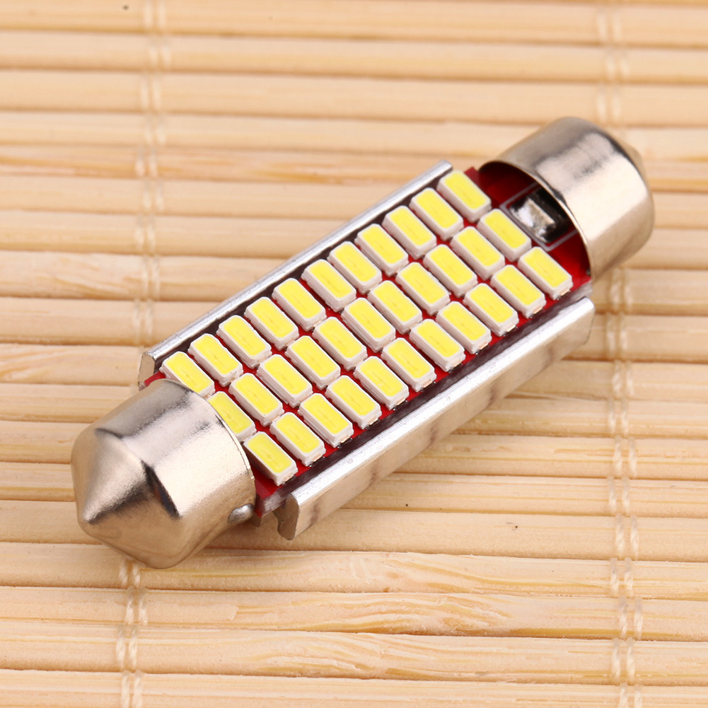 1Pc 41mm 33SMD Dupla Ponta Alta Luz Carro LED De Leitura De Codificação De