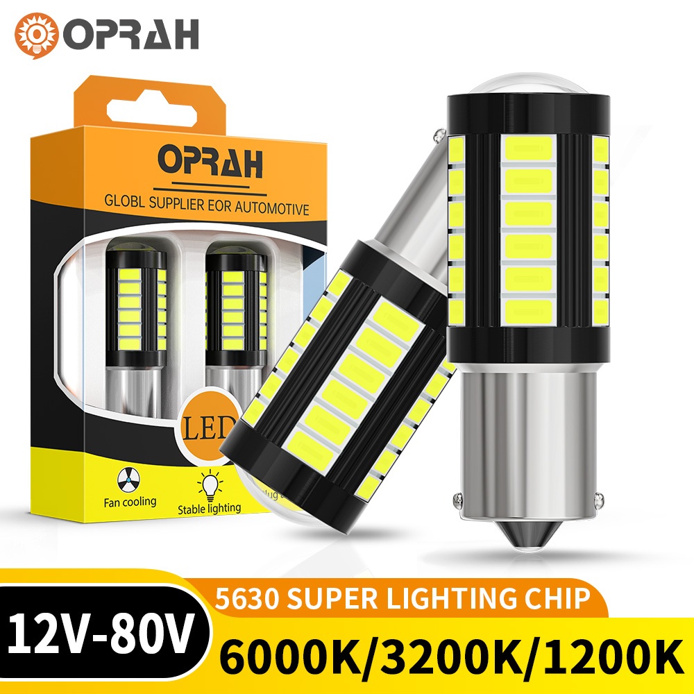 Oprah 2pcs 1156 BA15S 1156 BAU15S 1157 Bay15d T20 7440 7443 LED Sinal de mudança de direção Super brilhante 5630 33SMD LED Luz traseira Luz de freio Luz de ré