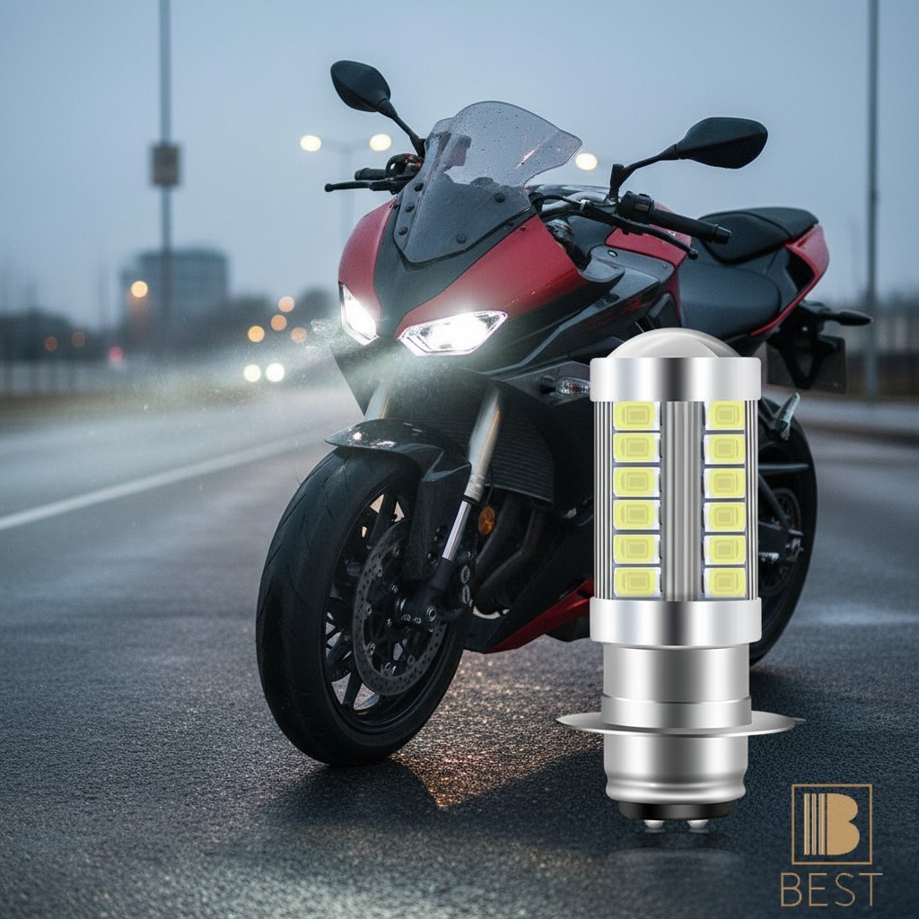 Lâmpada De Farol LED Branca H2 P15D T19 33SMD Para Motocicleta