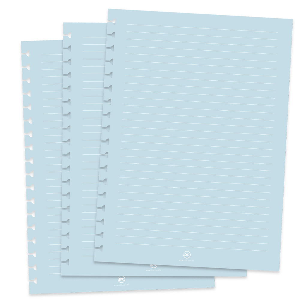 Refil De Folhas P/Caderno Univ. Azul Tira e Põe 48fls - Dac