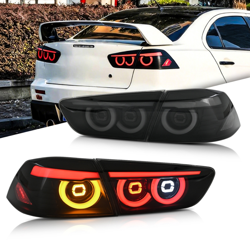 Mitsubishi Winged Sky Tail Light, adequado para (2008-2018) Winged Sky LED Nova luz de sinal dinâmico de visualização