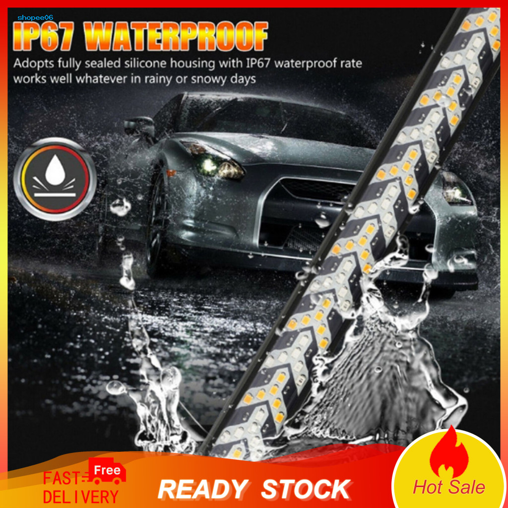 Ip67 Tail Light Outdoor Work Vehicle Flexible Waterproof Led Tailgate Bar with Arrow Signal Brake Turn Amber Lights for