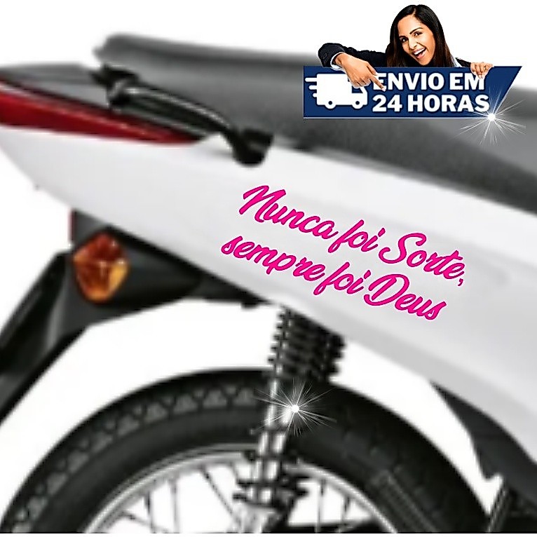 Adesivo Nunca foi Sorte, sempre foi Deus carro moto notebook caminhão taxi motorista