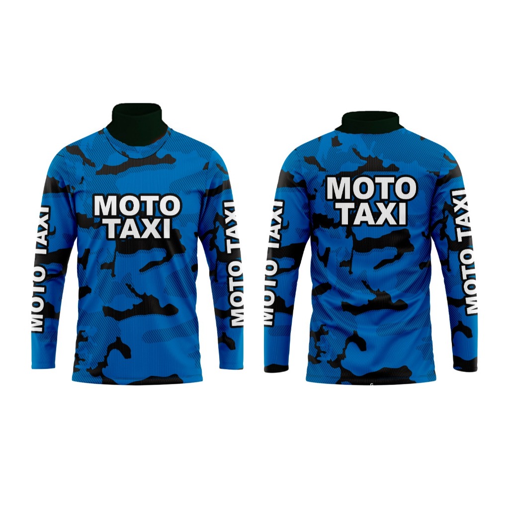Camisa Moto Táxi Manga Longa Subliada – Ideal para Motoqueiros e Motoristas de Aplicativo