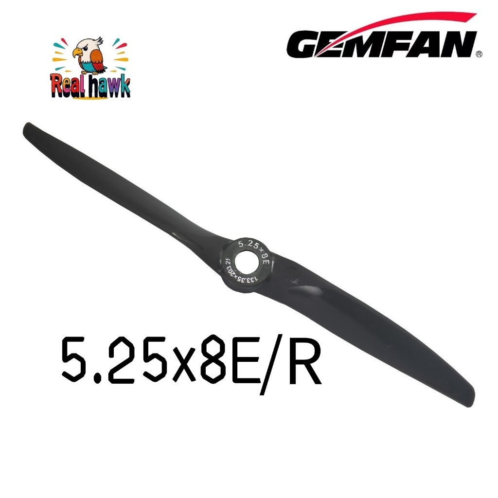 1 Unidade Hélice GEMFAN Vortex 5.25x8E/R Nylon Vidro - Alta Performance Para Asa Fixa RC Upgrade vs APC CW/CCW