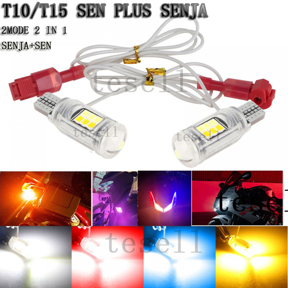 (Pronto Para Enviar) 2pcs T15 T10 Luz De Parque De Contato Duplo/Sinalização Cor Âmbar-Branco/Azul/Vermelho/Rosa
