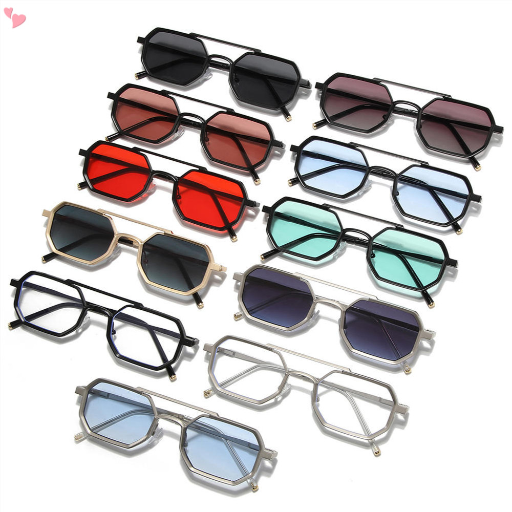Óculos De Sol Vintage Square 70s Flat Aviator Mulher Homem Clássico Retro Elegante Moldura UV400
