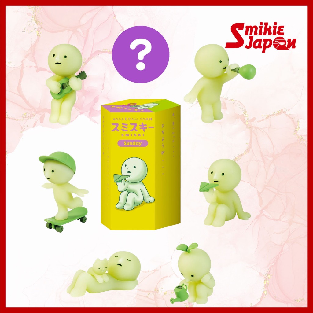 SMISKI Sunday Series【Random Style 1 piece】 Decorative Mini Figure Glow in The Dark Direct From Japan