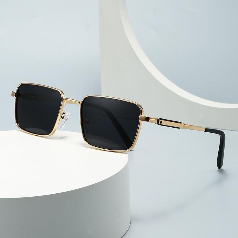 New Fashion Square Sunglasses Men Women Vintage Metal Frame Sun Glasses Uv400 Classic Outdoors Driving Shades&--*