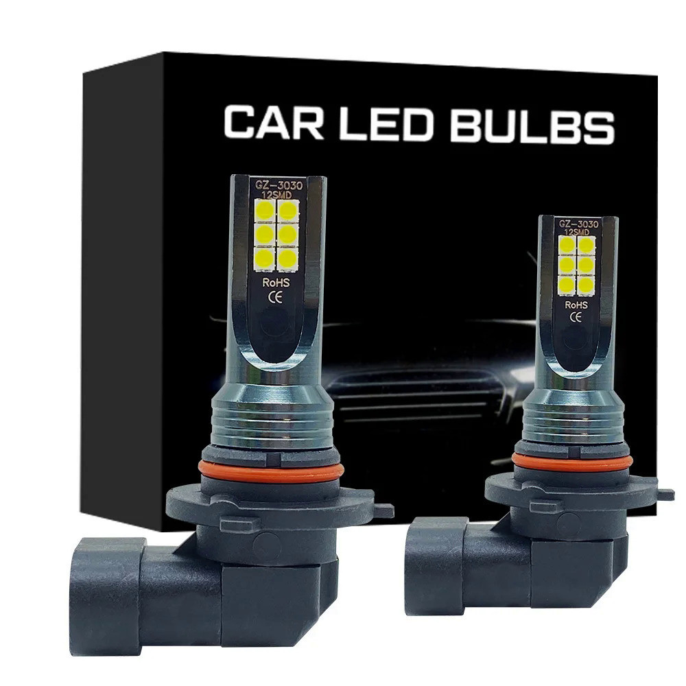 2Pcs 9005 9006 Lâmpadas De Teto LED Para Carro Nevoeiro DRL Condução Automática 6000K 8000LM 80W 12V 24V