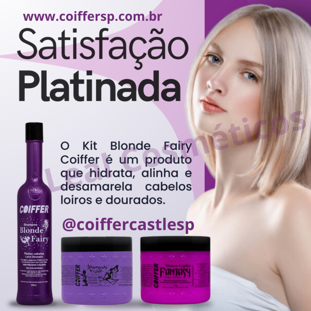 Kit Matizador Coiffer Blonde Fairy | Loiros Perfeitos e Brilhantes | Neutraliza o Amarelado