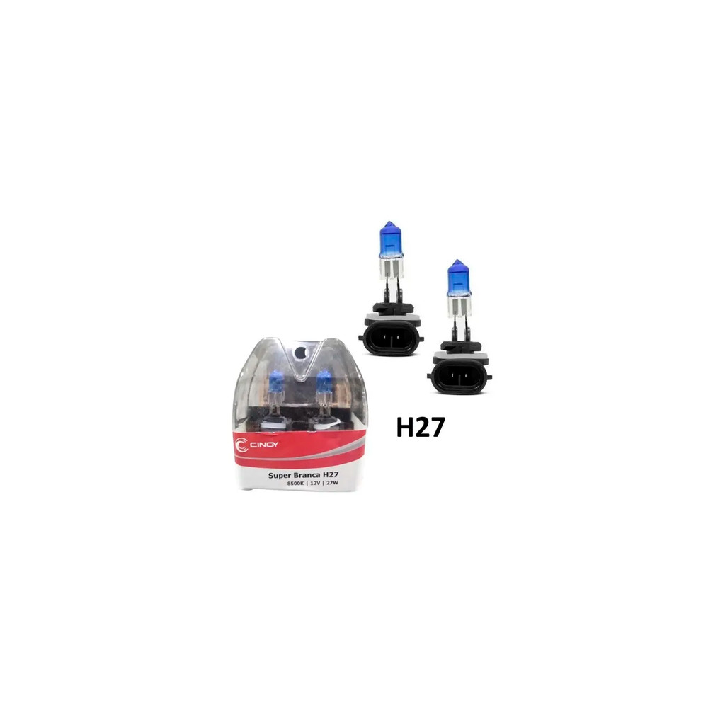 Lâmpada Super Branca H27 / 881 ( Par ) 12V 27W Cinoy