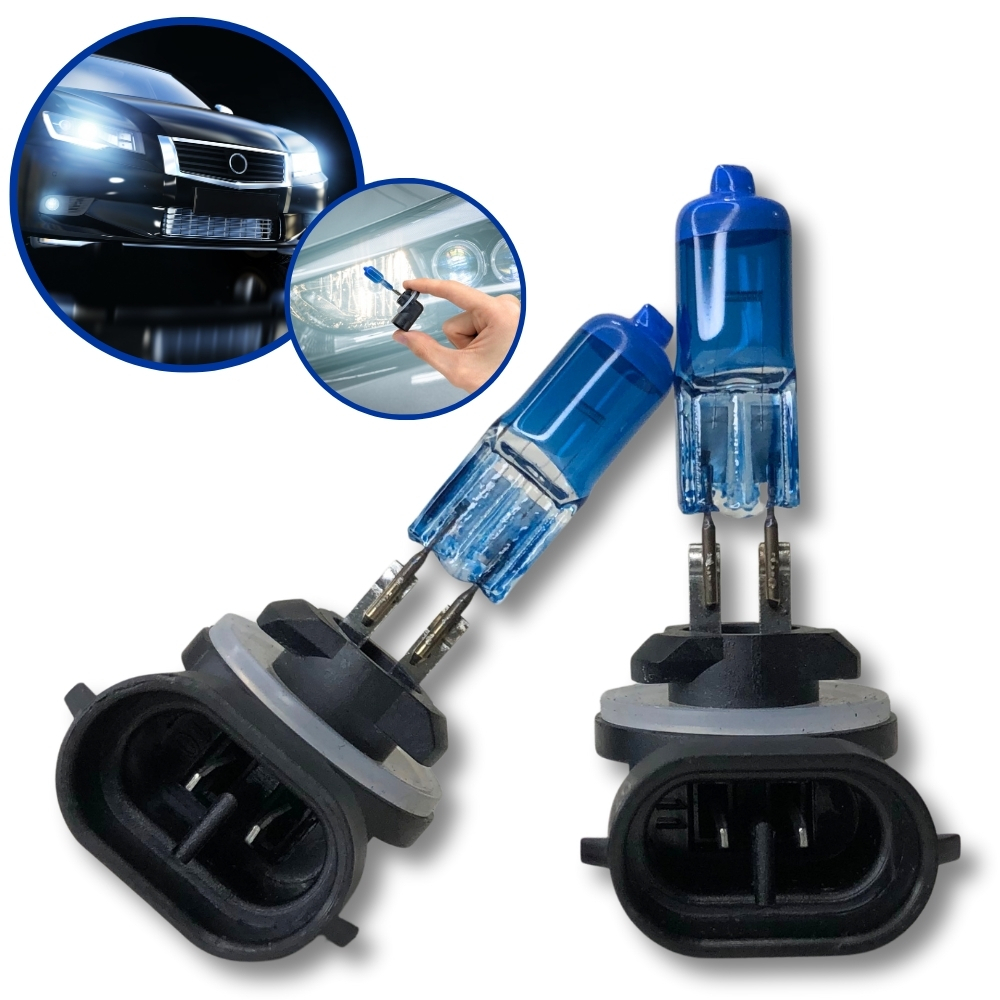 Par Lampada Super Branca H27 881 Efeito Xenon 8500k Tech One