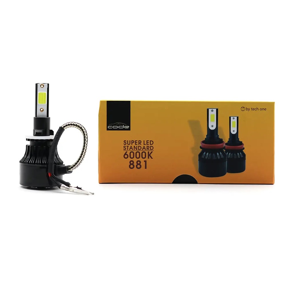 1351 KIT LAMPADAS SUPER LED H27 881 CODE TECHONE 6000K