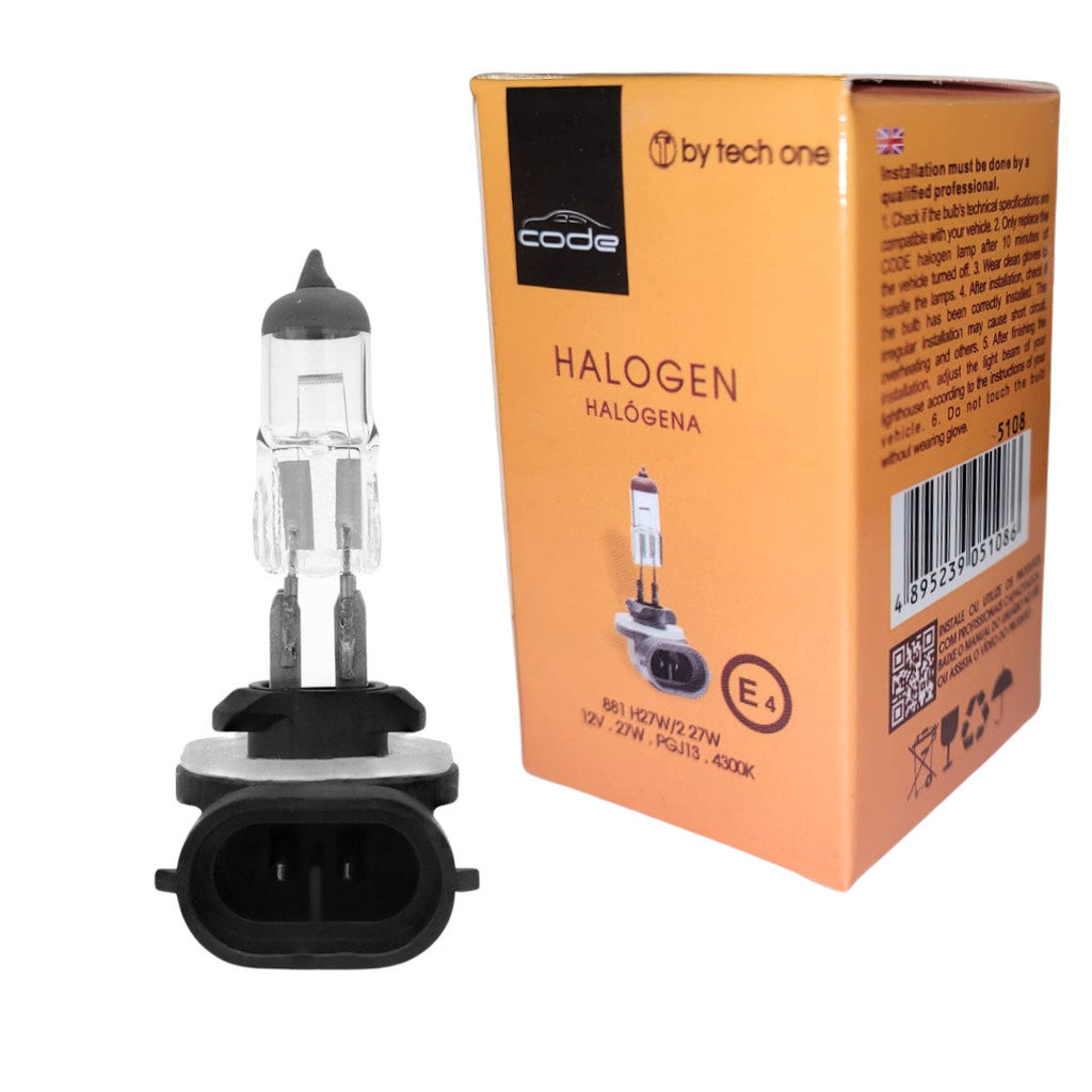 0721 5108 LAMPADA HALOGENA 12V CODE CAIXINHA 4300K H27 881 55W