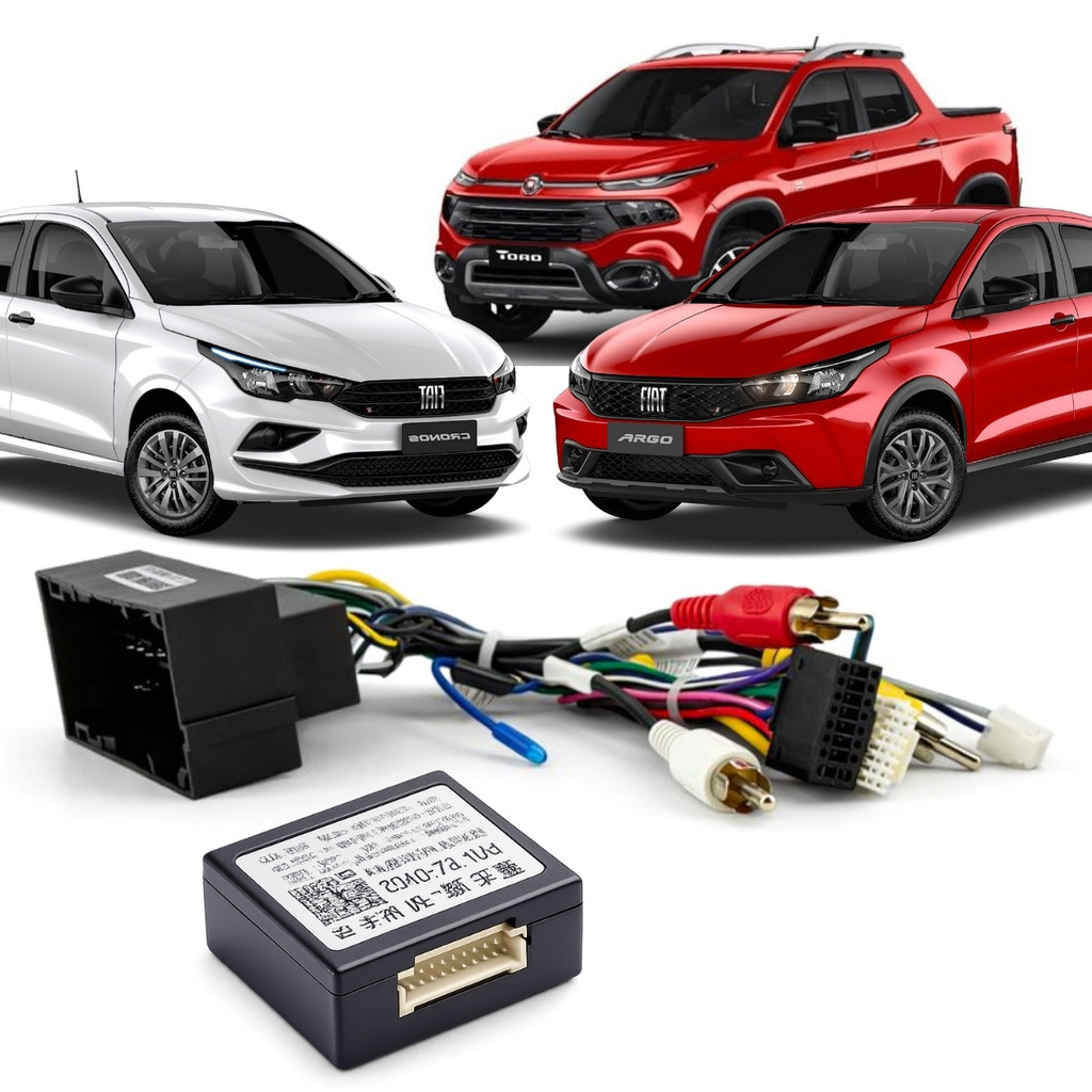 Chicote Instalação Canbus Fiat Argo Cronos Toro 2017 A 2021 P/ Comandos de Volante Plug and Play
