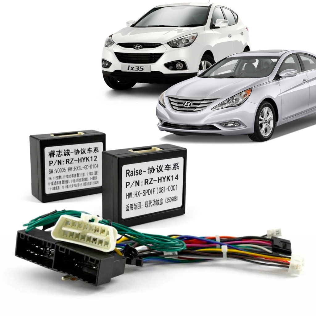 Chicote Canbus Plug And Play mídia Android IX35 Sonata 11/14 P/ Comandos de Volante