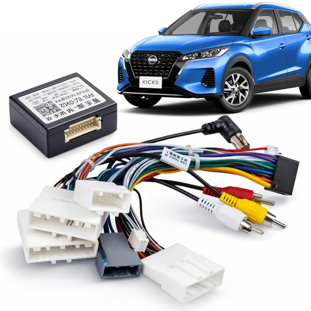 Chicote Canbus de Comando Volante Nissan Kicks 2016 a 2022 P/ Comandos de Volante Plug And Play