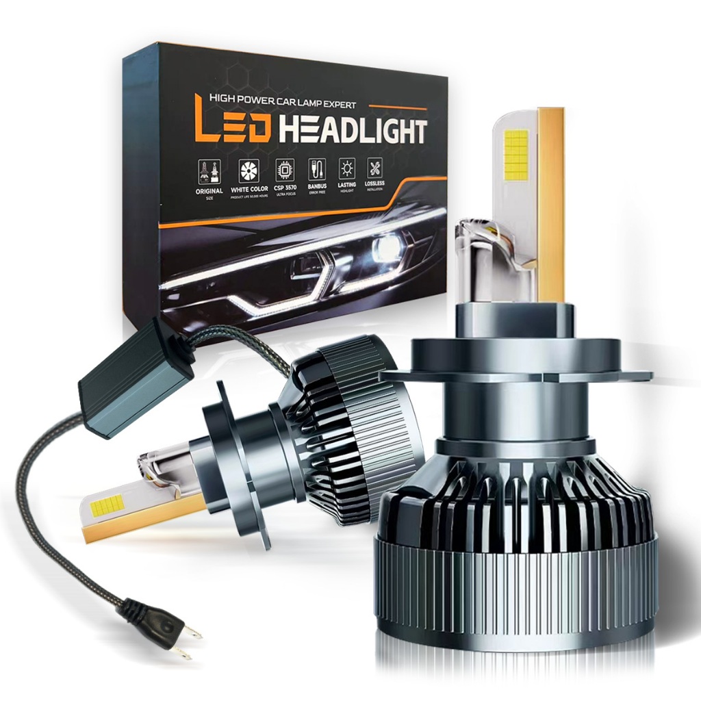 Lâmpada LED para Farol M70 Compatível com Interfaces H1 H3 H4 H7 H11 9005 9006 40000LM 6000K 300W Branco Puro Automóvel