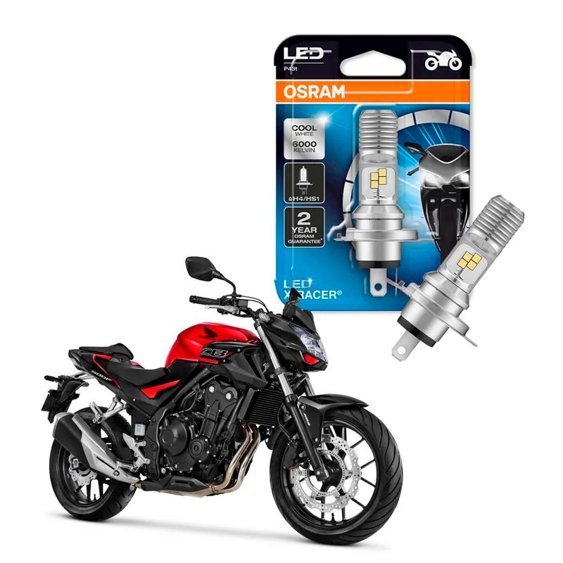 Lampada Compacta de Led H4 para moto Osran Coll White 6000k LUZ BRANCA