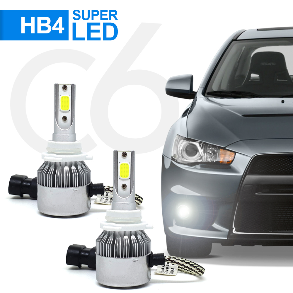 Par Lâmpadas HB4 Farol Milha Golf 2007 2008 2009 2010 2011 2012 2013 Super Led C6 6000k Branco Frio Efeito Xenon