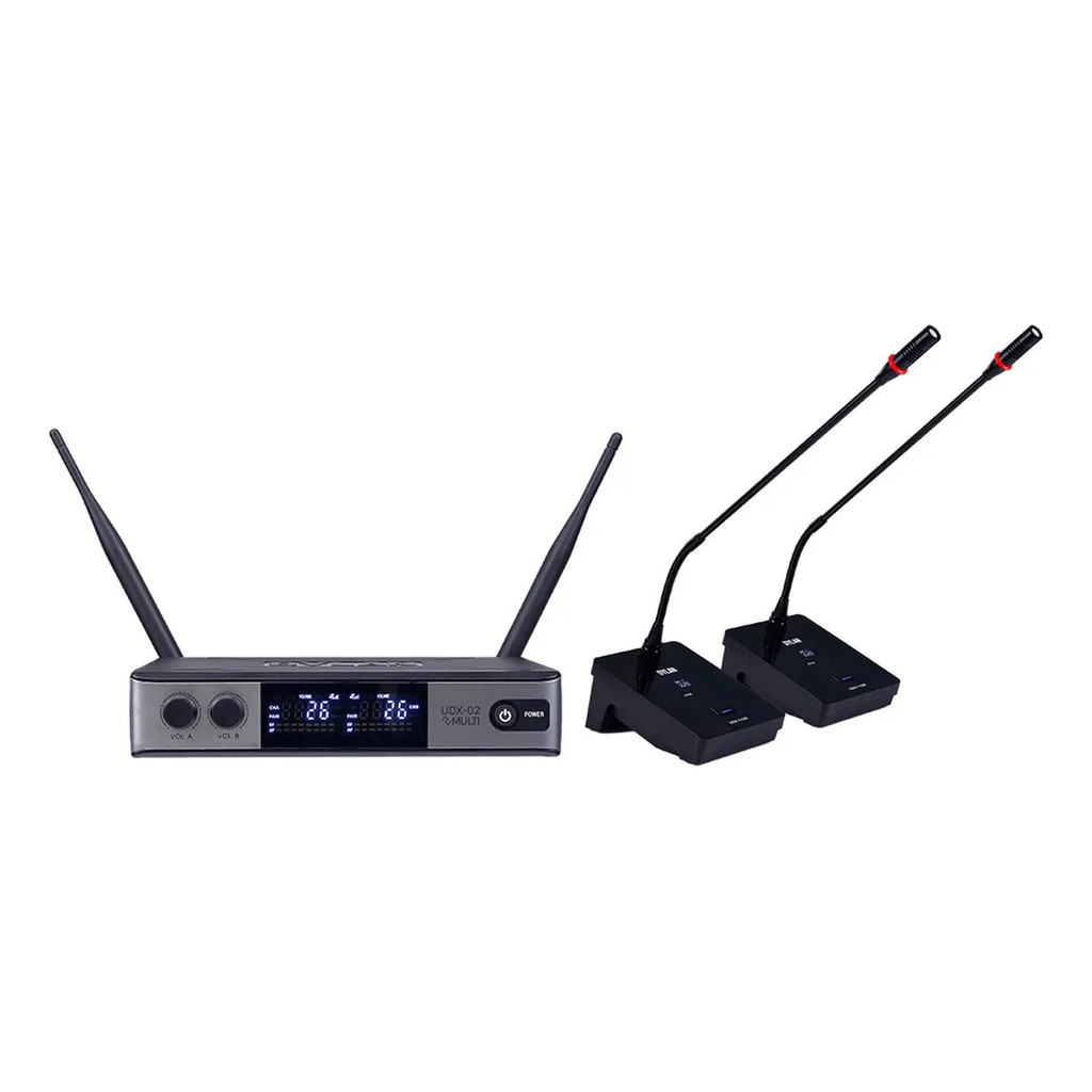 Microfone Sem Fio Dylan Udx-33gs Uhf Gooseneck Duplo