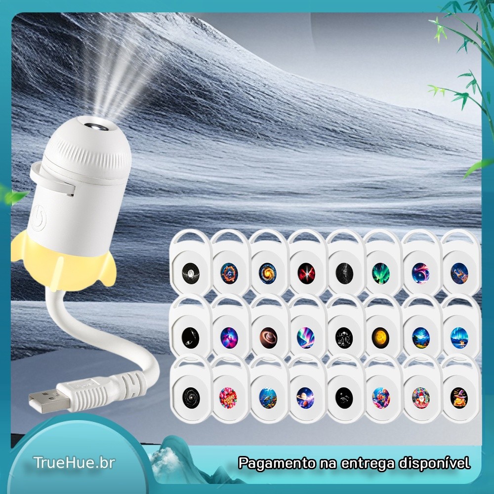 Galaxy Projetor Night Light USB Controle De Voz 360 Gooseneck Quarto