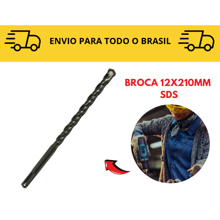 Kit SDS  Brocas encaixe 12mm Broca Para Martelete / Rompedor / Impacto